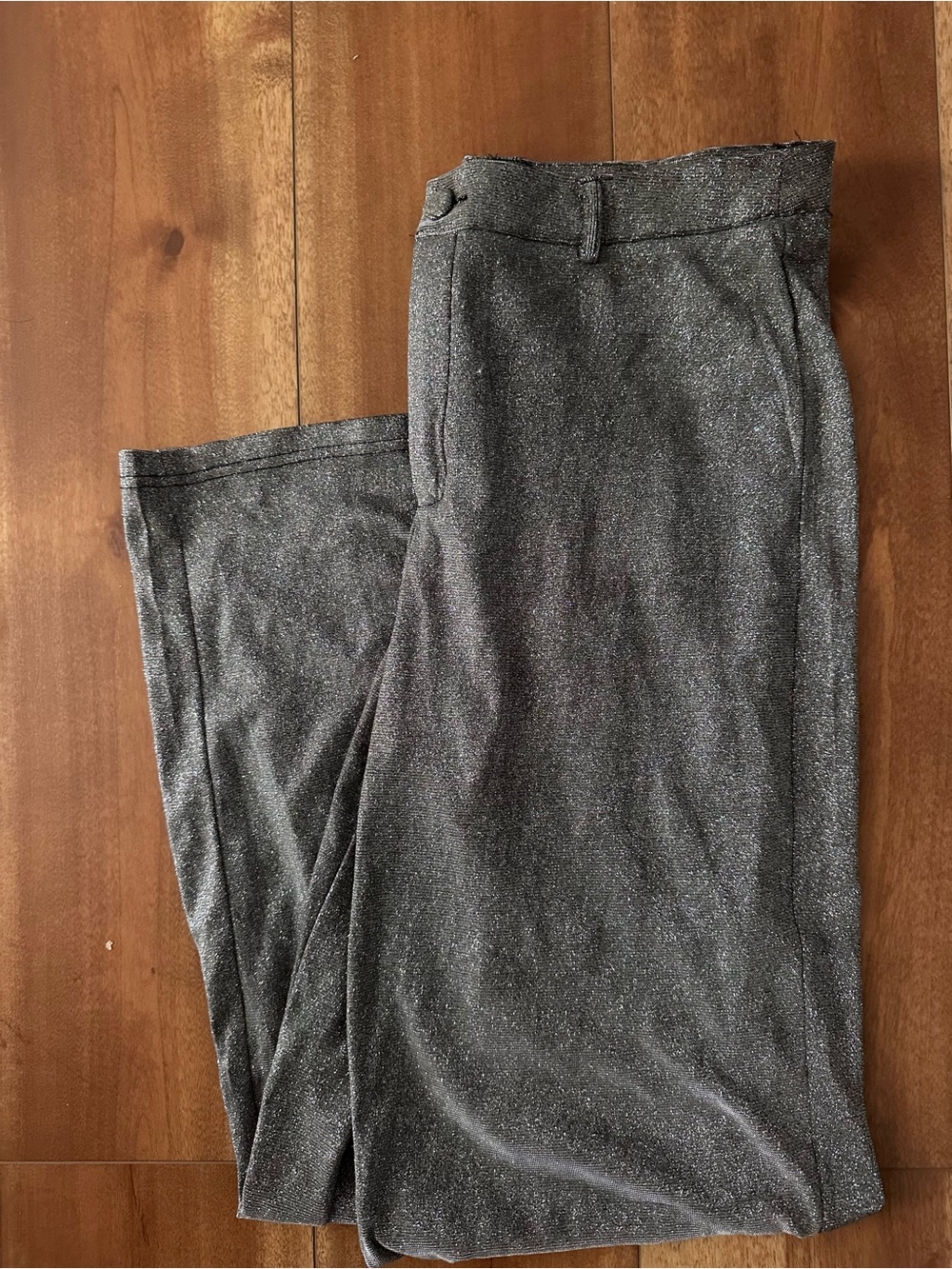 Gray Metallic Dress Pants